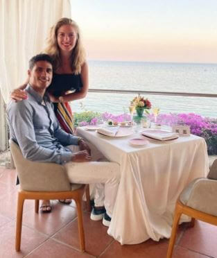 Annie Varane son Raphael Varane and daughter-in-law on a date.